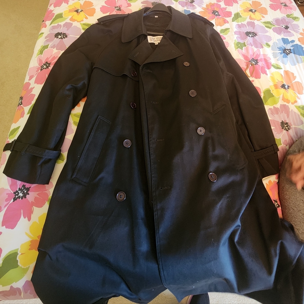 Men's Black Trench Coat